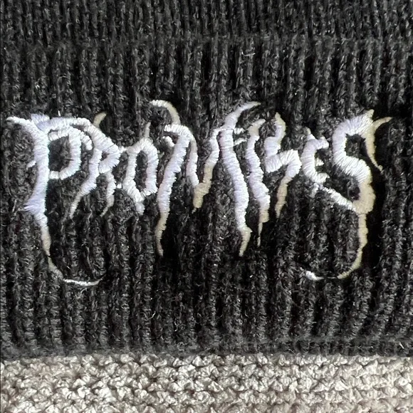 Horned Black Knit Beanie - Picture 3 of 3